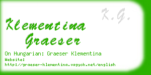 klementina graeser business card